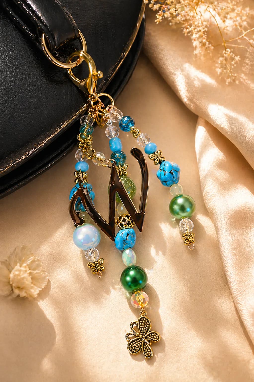Handmade Beaded Bag Charm